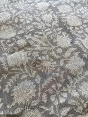 Floura Block Print Handloom Linen Fabric